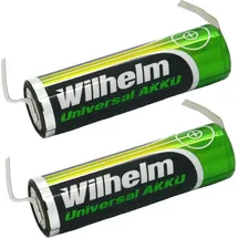 Wilhelm 2 x Wilhelm AKKU-LÖTFAHNE U-Form AA Universal