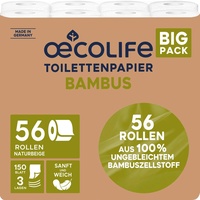 oecolife Toilettenpapier Bambus BIG Pack 56 St