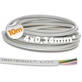 Lapp 0028404 LiYY Steuerleitung 4x0,34 mm2 I Datenkabel 4 adrig I LED Verlängerung Kabel I Lötkabel für Platine I Datenleitung I Signalkabel