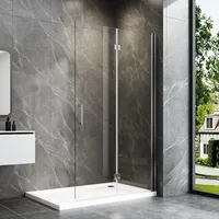 Walk In Dusche 120x195cm Walk In Duschwand Falttür Dusche Duschtrennwand, 6mm Nano Esg-sicherheitsglas