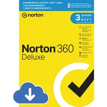 NortonLifeLock 360 Deluxe 1 Jahr 3 Geräte ESD DE Win