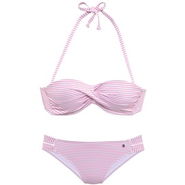 s.Oliver Bügel-Bandeau-Bikini rosa-weiß