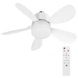 OKESYO Deckenventilator mit Beleuchtung, Deckenventilatoren mit Licht und Fernbedienung, Dimmbar Deckenventilator Leise für Esszimmer Wohnzimmer Pavillon, 3 Windstufen, 3000K-6500K (#1)
