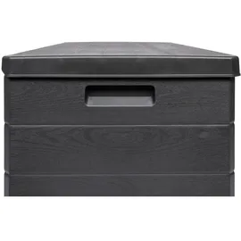 Kreher Kissenbox 340 Liter Holz Optik Anthrazit