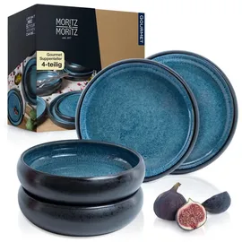 Moritz & Moritz SOLID Blau 4-tlg.