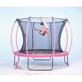 authentic sports & toys Springsafe Trampolin Wave 305 cm inkl. Sicherheitsnetz flamingo pink