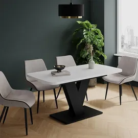 Vicco Fenaro 120 x 77,4 x 80 cm ausziehbar Weiß/Schwarz
