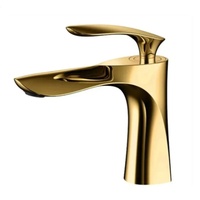 Heikoeco® Wasserhahn Bad Wasserfall Waschtischarmatur Einhebelmischer Bad-WC-Mischbatterie Gold