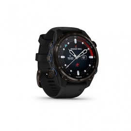 Garmin Descent MK3i 43 mm Graues DLC-Titan mit schwarzem Silikonarmband