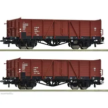Roco 2-tlg. Set: Offene Güterwagen DR 6600194 H0