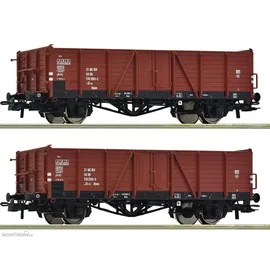Roco 2-tlg. Set: Offene Güterwagen DR 6600194 H0