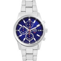 Orient Herren Chronograph Quarz Uhr mit Edelstahl Armband FKU00002D0