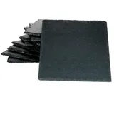 MamboCat Servierplatte 12er Set Schieferplatte 17x17 cm - 23464639, Schiefer schwarz