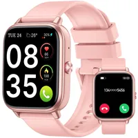 Smartwatch Damen Herren,1.83"HD Touchscreen, 20 Tage Akkulaufzeit, Fitnessuhr mit Pulsuhr Schlafmonito Schrittzähler, Bluetooth Anruffunktion, 112+ Sportmodi, IP68 Wasserdicht für iOS/Android, Rosa
