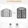 Homcom Kamingitter Klappbares Kaminschutzgitter, Ofenschutzgitter mit 3 Paneelen, Funkenschutzgitter Vintage-Design für Wohnzimmer, Metall,