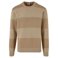 URBAN CLASSICS Heavy Oversized Striped Sweatshirt Warm Sand /
