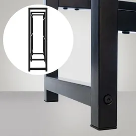 TPFLiving Getränkekistenregal 91 x 31 x 116 cm Schwarz