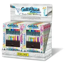 8 Stück Online Faserschreiber Calli.Brush Duo - intensiv Farben sortiert, Bamboo-Etui 4014421190475 Online 11 Stück