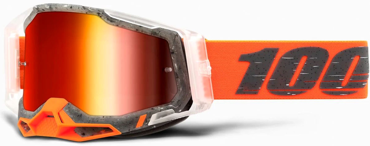 100 Percent Racecraft 2 Schrute S22, lunettes de soleil miroir - Gris/Orange Rouge Réfléchissant