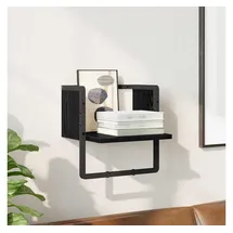 vidaXL Wandregal 30 x 25 x 30 cm Schwarz