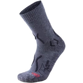 UYN Herren Trekking Cool Merino Herren Socke, Medium Grey Melange/Black, 42 EU