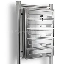 BITUXX Postfach Briefkastenanlage Standbriefkasten 5 fach Postkasten Letterbox Mailbox mit Fächer