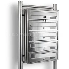 BITUXX Postfach Briefkastenanlage Standbriefkasten 5 fach Postkasten Letterbox Mailbox mit Fächer