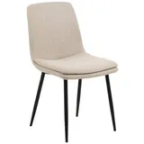 Mid.you Stuhl, Beige, Textil, Füllung: Polyurethan (Pur), rund, 46x85.5x55 cm, Esszimmer, Stühle, Esszimmerstühle, Vierfußstühle