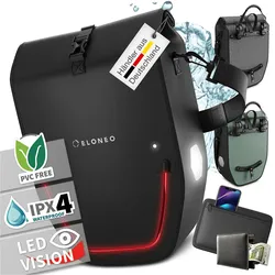 ELONEO Fahrradtaschen wasserdicht mit LED 20L