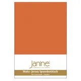 JANINE Spannbettlaken Mako-Jersey 90 x 190 - 100 x 200 cm rost-orange
