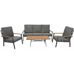 Loungegruppe Skala - Farbe:Grau,Braun -  - aus: Aluminium / Polyester