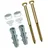 TOX Stand-WC-Befestigung Toilet mit Spreizdübel Barracuda 8 x 40 mm + Messing-Sechskantschraube 6,0 x 70 mm 1 Set