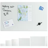 Relaxdays Glas-Magnetboard weiß