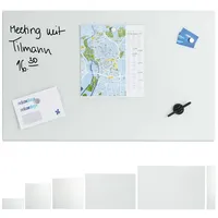 Relaxdays Glas-Magnetboard weiß