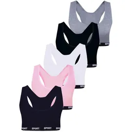 LOREZA 5er Set Bustier - Sport - Bunt | Gr.: 164-170