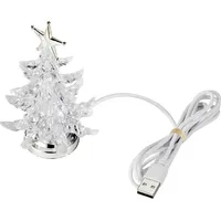 Sygonix Weihnachtsbaum Lichterkette Durchsichtig 0,0 m RGB/Silber
