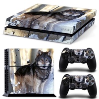 DOTBUY PS4 Skin Aufkleber Sticker Design Folie schützende Haut Schale für Sony Playstation 4 Konsole und 2 Dualshock Controller (Animal Wolf)