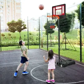 northix Basketballkorb für Kinder Wetterbeständiger Korbständer mit Einstellbarer Höhe von 90-210 cm