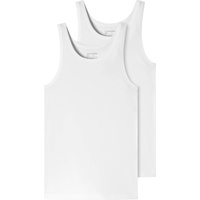SCHIESSER Herren Unterhemden im 2er-Pack, mit Stretch-Anteil Weiß XL