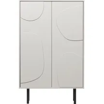 Woood Highboard 85 x 135 x 40 cm Weiß