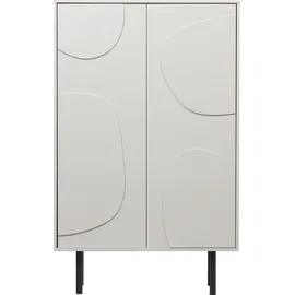 Woood Highboard 85 x 135 x 40 cm Weiß