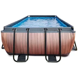 EXIT TOYS Wood Pool 540 x 250 x 100 cm inkl. Sandfilterpumpe