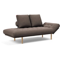 INNOVATION LIVING Schlafsofa Rollo Stem Stoff Grau Taupe