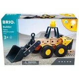 Ravensburger BRIO Builder - Volvo Frontlader - Starkes Baufahrzeug mit beweglicher Ladeschaufel, Knicklenkung und Lichtmodul