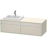 Duravit Waschtischunterschrank 2 Auszüge 140 x 42,6 x 55,5 cm Grau Matt