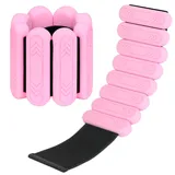 Smlper 2 Pcs Verstellbare Handgelenkgewichte Knöchelgewichte Set(2*0,25 kg & 2*0,5 kg)Tragbare Gewichtsmanschetten für Damen und Herren,knöchelgewichte Set für Pilates,Tanz,Yoga,Gehen,Jogge,Aerobic