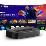 [Global Google TV] WUPRO Cinema G3 Triple-Laser Mini UST Smart Projektor 600 ANSI Lumen Autofokus 1080P für Heimkino, Outdoor (Black)