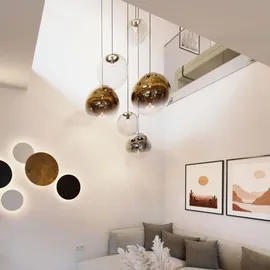 s.luce Orb 1-flg. Ø 40 cm rund weiß Glas