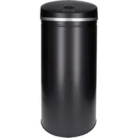 Automatischer Mülleimer mit Sensor 60 Liter - rostfreier Abfalleimer mit Bewegungssensor und Klemmring für Müllbeutel - automatisches Öffnen/Sc... - Schwarz
