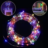 SALCAR 10m LED Lichterkette USB Kupferdraht Lichterkette 100 LEDs Kupferdrahtlichterkette Innen Außen Weihnachten Party Warmweiß